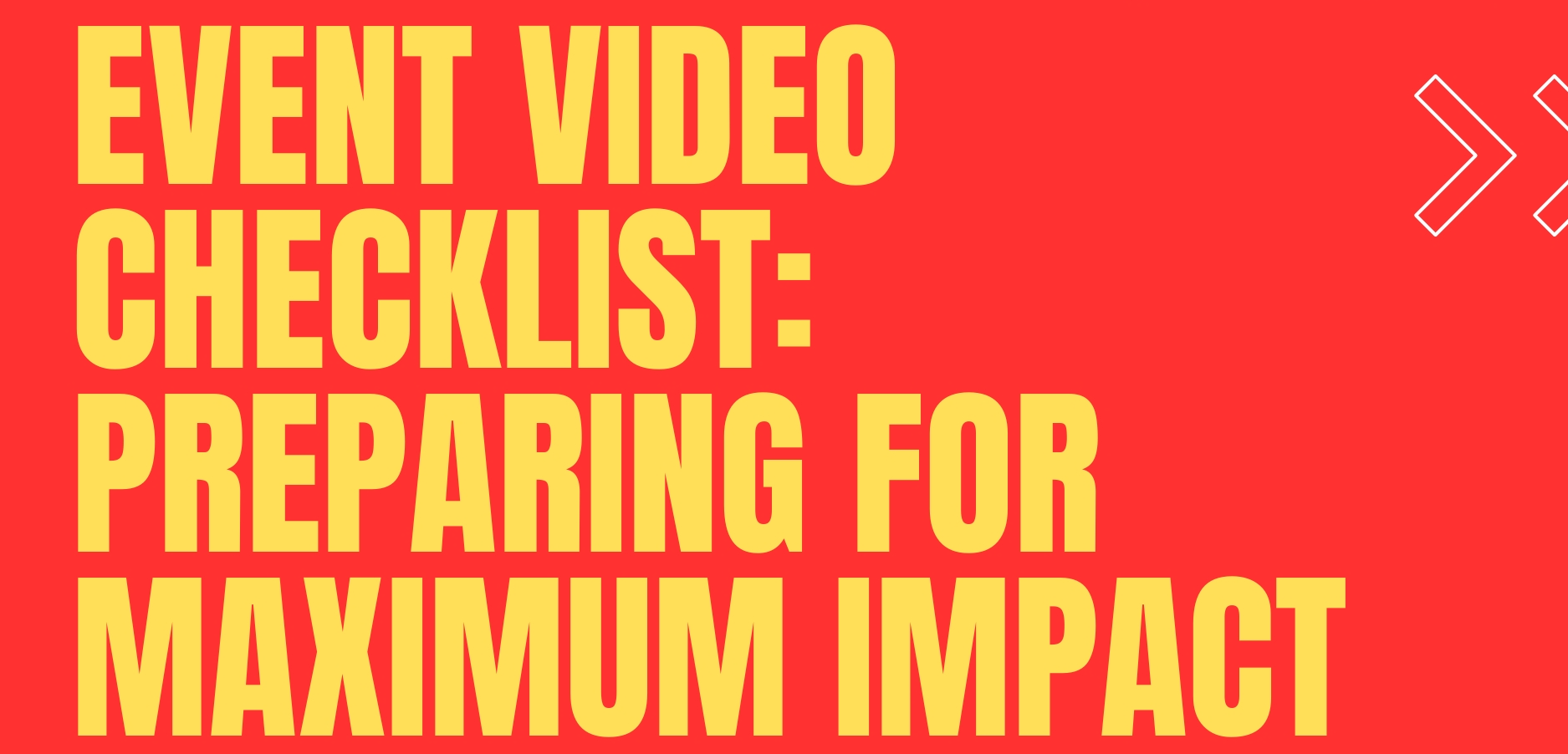 Video Event Checklist Cover